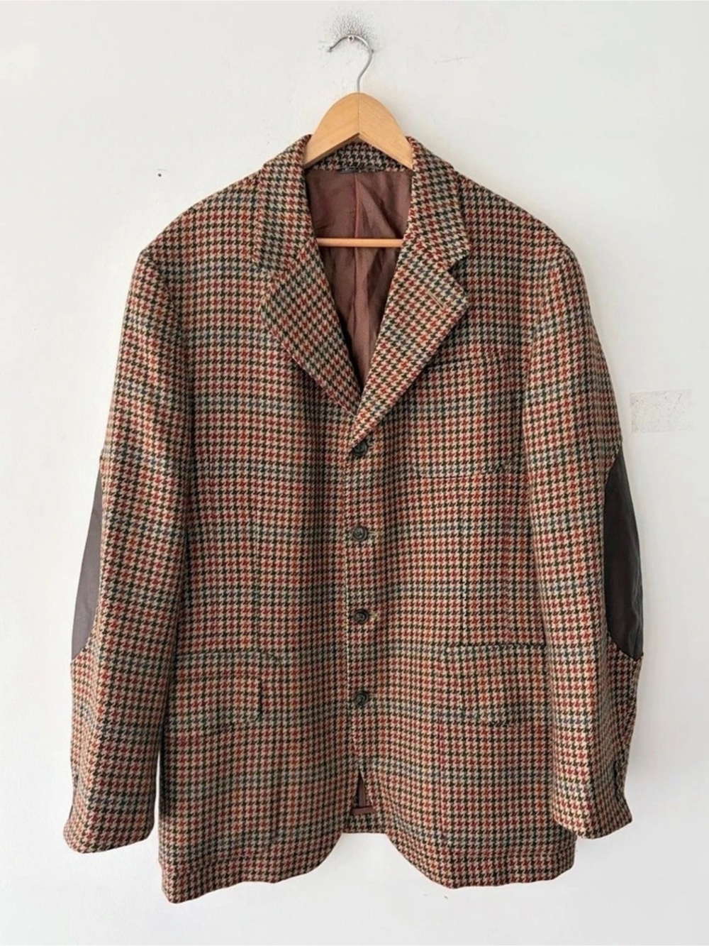 Vintage Gianfranco Ferre Mens Houndstooth Sport Coat Wool Blazer Jacket Size 54
